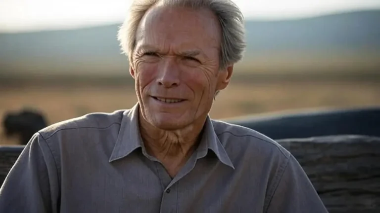 Clint Eastwood on the set of Cry Macho, relaxed expression, natural lighting