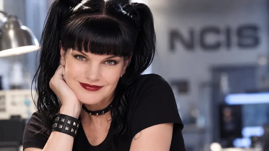 Illustrative portrait inspired by Pauley Perrette’s Abby Sciuto era style for an NCIS feature article