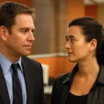Tony DiNozzo and Ziva David sharing a quiet moment at NCIS headquarters, standing close with soft expressions.
