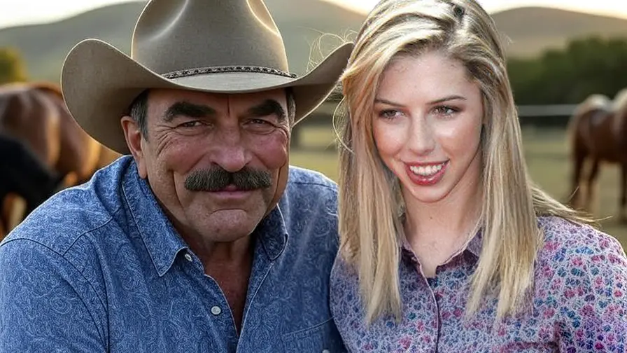 Tom Selleck With daughter Hannah on the ranch