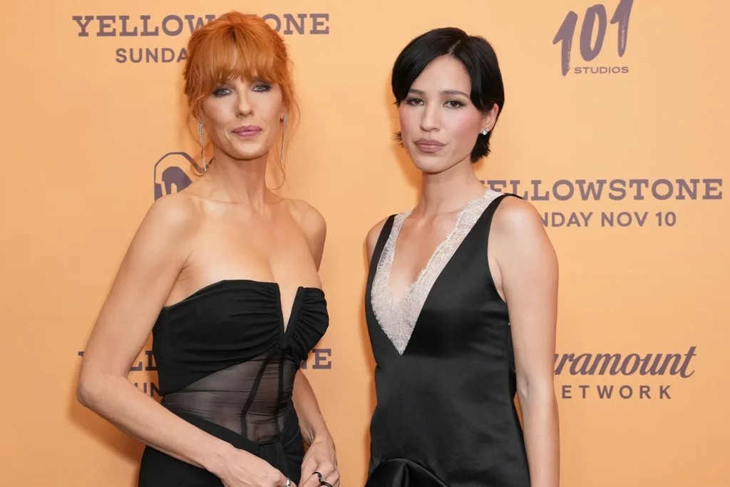 Kelsey Asbille and Kelly Reilly at the ‘Yellowstone’ season 5 premiere.