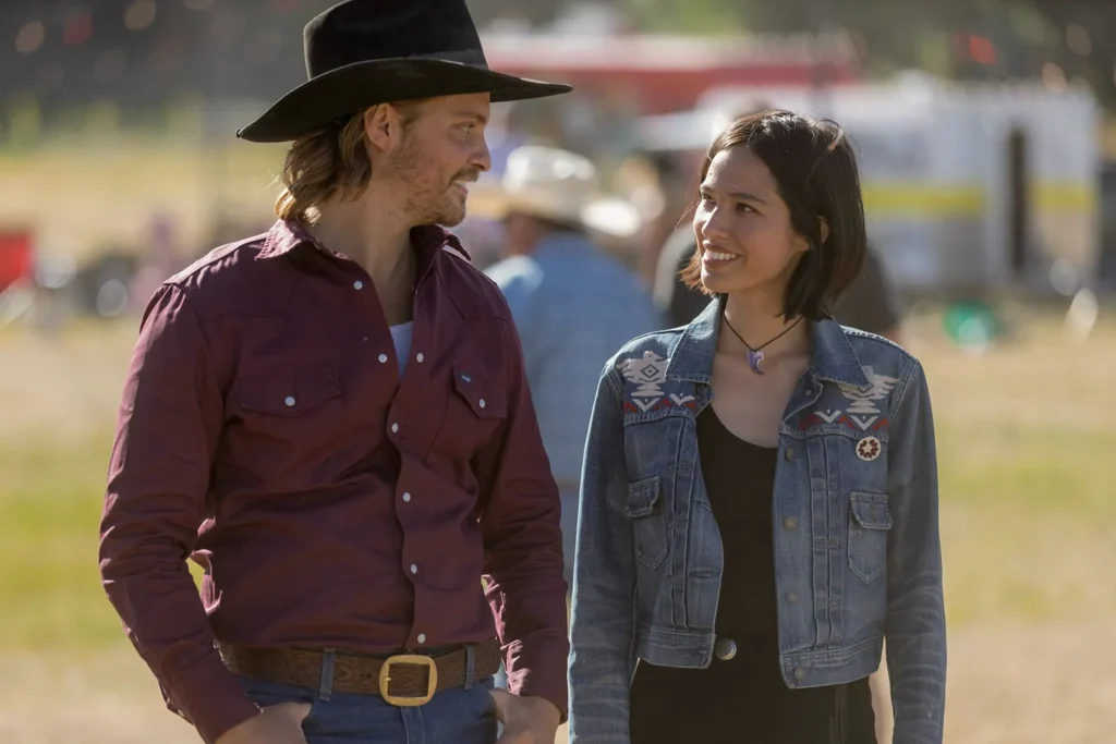 Kelsey Asbille and Luke Grimes in ‘Yellowstone’.