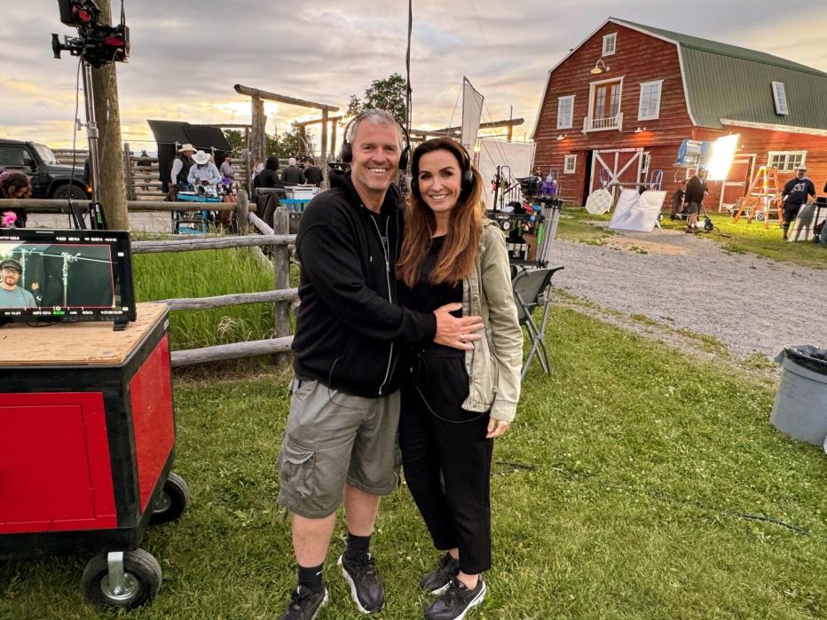 Manfred and Nelly Baumann on the set of "Heartland"